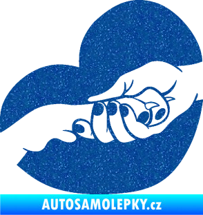 Samolepka Pes 129 levá packa v ruce Ultra Metalic modrá
