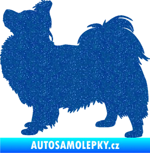 Samolepka Pes 149 levá papillon Ultra Metalic modrá