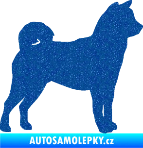 Samolepka Pes 191 pravá Shiba - Inu Ultra Metalic modrá