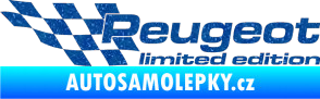 Samolepka Peugeot limited edition levá Ultra Metalic modrá