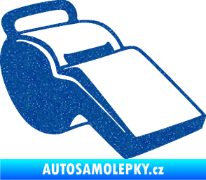 Samolepka Píšťalka 001 pravá Ultra Metalic modrá