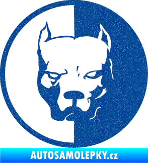 Samolepka Pitbull 001 kruh pravá Ultra Metalic modrá