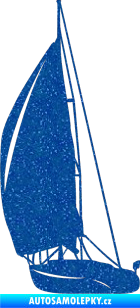 Samolepka Plachetnice 001 levá Ultra Metalic modrá
