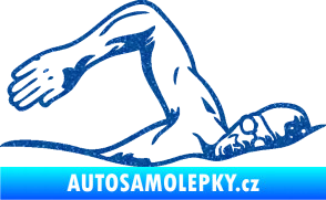 Samolepka Plavání pravá 002  Ultra Metalic modrá