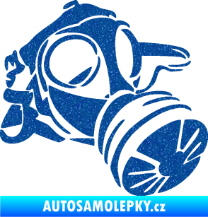 Samolepka Plynová maska pravá Ultra Metalic modrá