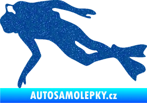 Samolepka Potápěč 002 levá Ultra Metalic modrá