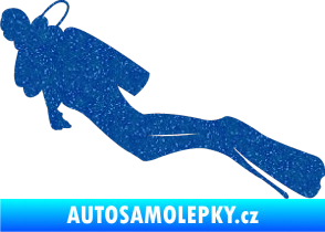 Samolepka Potápěč 005 levá Ultra Metalic modrá