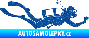 Samolepka Potápěč 011 pravá Ultra Metalic modrá