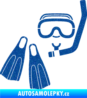 Samolepka Potápěč výstroj pravá Ultra Metalic modrá