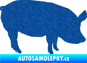 Samolepka Prase 001 pravá Ultra Metalic modrá