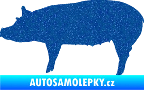 Samolepka Prase 002 levá Ultra Metalic modrá