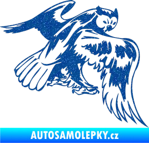 Samolepka Predators 100 pravá sova Ultra Metalic modrá