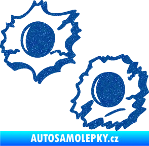 Samolepka Průstřely 001 levá Ultra Metalic modrá