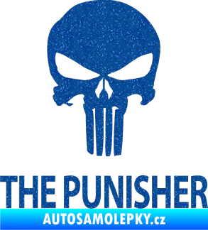 Samolepka Punisher 002 s nápisem Ultra Metalic modrá