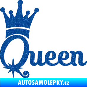 Samolepka Queen 002 s korunkou Ultra Metalic modrá