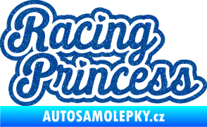 Samolepka Racing princess nápis Ultra Metalic modrá