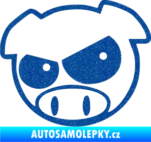Samolepka Rally pig 002 levá Ultra Metalic modrá