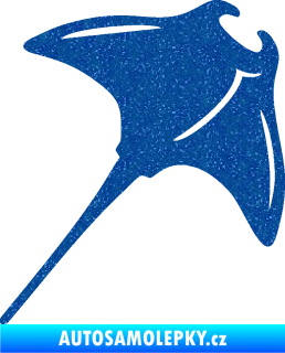Samolepka Rejnok 004  pravá manta Ultra Metalic modrá