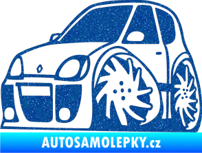 Samolepka Renault Clio sport karikatura levá Ultra Metalic modrá