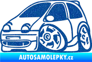 Samolepka Renault Twingo karikatura levá Ultra Metalic modrá