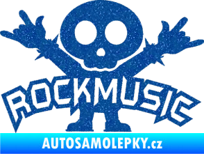 Samolepka Rock music fanda Ultra Metalic modrá