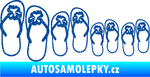 Samolepka Rodina v autě botičky 001 Ultra Metalic modrá