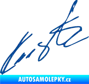 Samolepka Podpis Roman Kresta  Ultra Metalic modrá