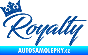 Samolepka Royalty s korunkou nápis Ultra Metalic modrá