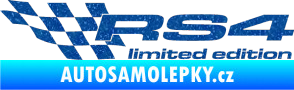 Samolepka RS4 limited edition levá Ultra Metalic modrá