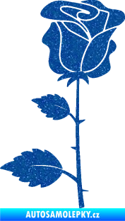 Samolepka Růže 007 levá Ultra Metalic modrá