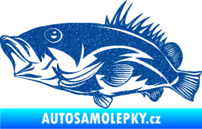 Samolepka Ryba 004 levá Ultra Metalic modrá