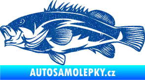 Samolepka Ryba 005 levá Ultra Metalic modrá