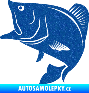 Samolepka Ryba 009 levá Ultra Metalic modrá
