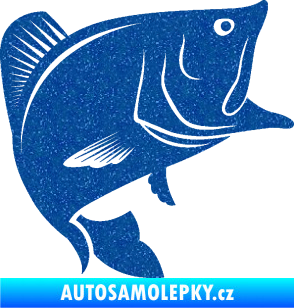 Samolepka Ryba 009 pravá Ultra Metalic modrá