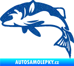Samolepka Ryba 010 levá Ultra Metalic modrá
