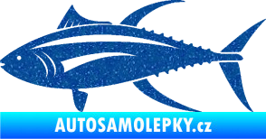 Samolepka Ryba 013 levá tuňák Ultra Metalic modrá