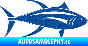 Samolepka Ryba 013 pravá tuňák Ultra Metalic modrá