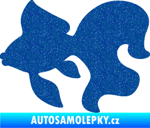 Samolepka Ryba 019 levá závojnatka Ultra Metalic modrá