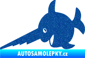 Samolepka Ryba 023 piloun levá Ultra Metalic modrá