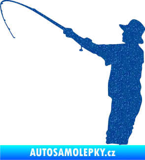 Samolepka Rybář 004 levá Ultra Metalic modrá