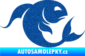 Samolepka Ryby 002 pravá Ultra Metalic modrá