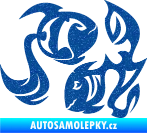 Samolepka Ryby 003 pravá Ultra Metalic modrá