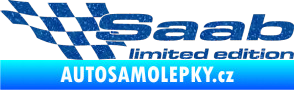 Samolepka Saab limited edition levá Ultra Metalic modrá