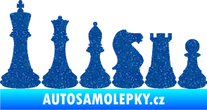 Samolepka Šachy 001 levá Ultra Metalic modrá
