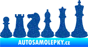 Samolepka Šachy 001 pravá Ultra Metalic modrá