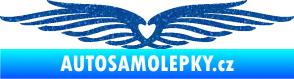 Samolepka Samolepka na zadní okno 002 srdce Ultra Metalic modrá