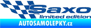 Samolepka Saxo limited edition levá Ultra Metalic modrá
