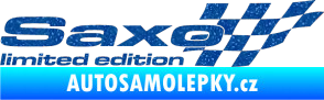 Samolepka Saxo limited edition pravá Ultra Metalic modrá