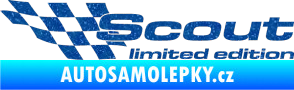 Samolepka Scout limited edition levá Ultra Metalic modrá