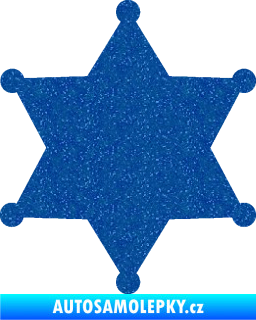 Samolepka Sheriff 002 hvězda Ultra Metalic modrá